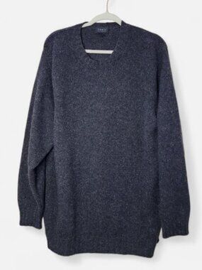 Forte Cashmere  Men´s Grey Classic Cashmere Crew neck Sweater Sz XL